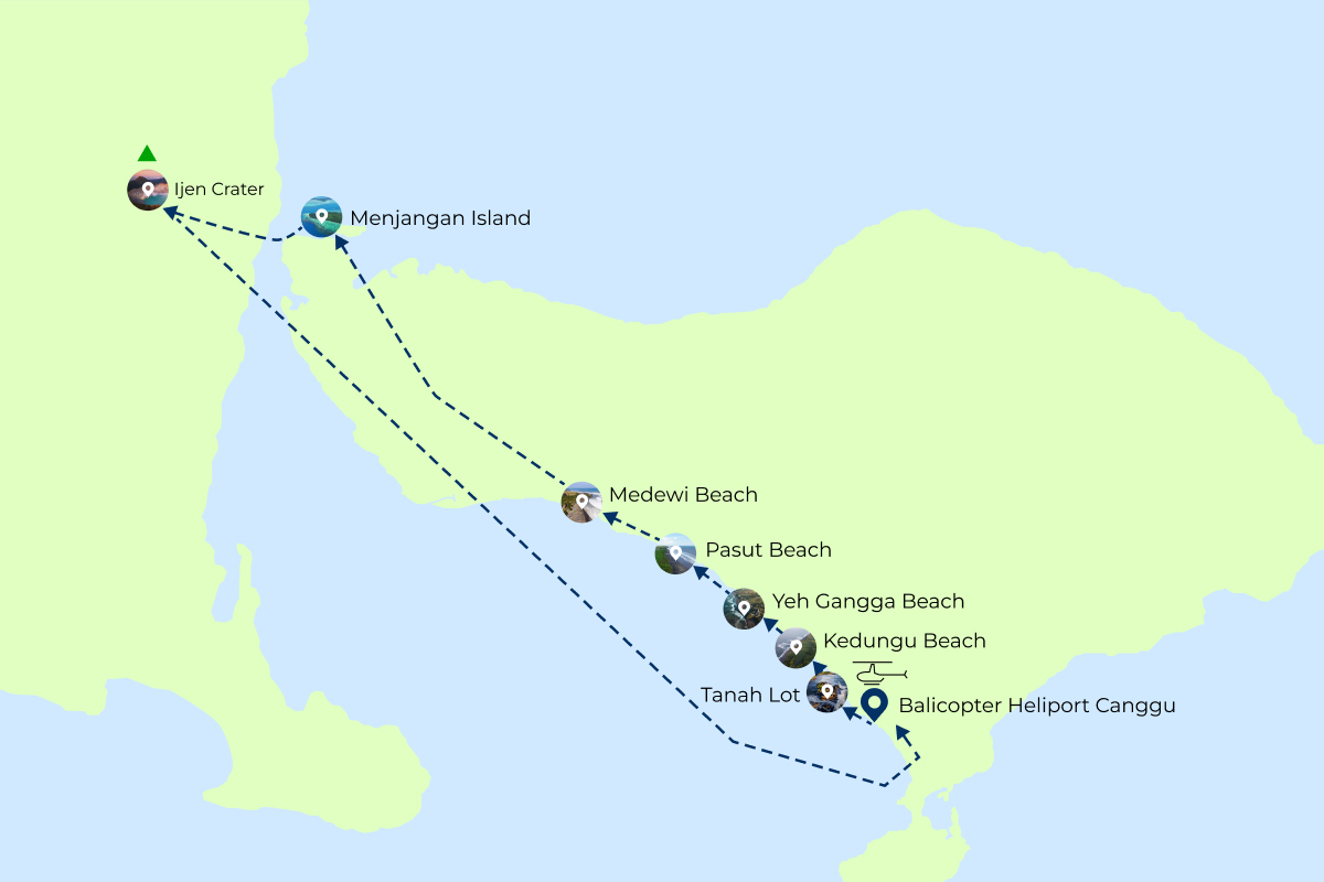 Route map: Ijen Tour