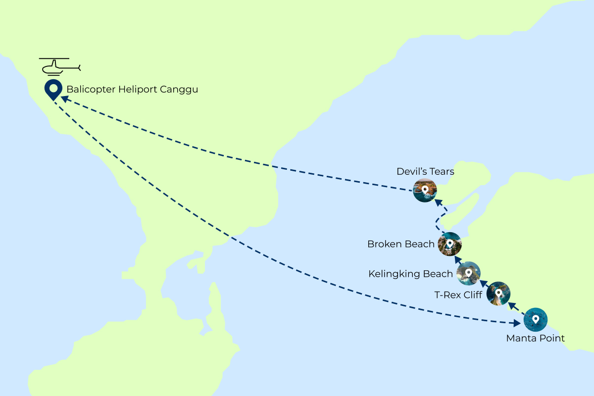 Route map: Nusa Penida Sky Escape